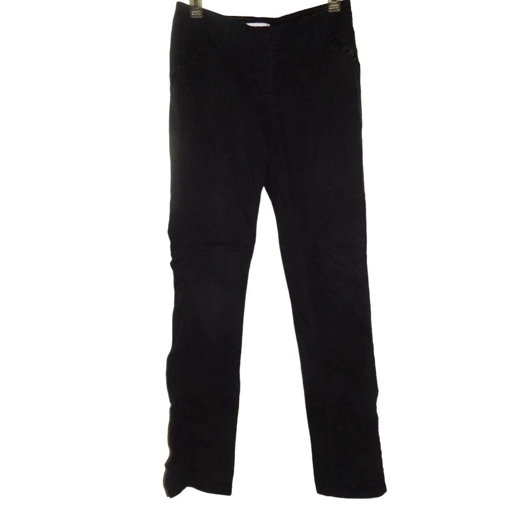White House Black Market women’s size 2 solid black ruched‑leg pants